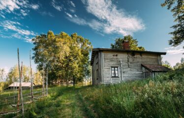 Tocksfors, Sweden. Old Wooden Traditional Farm Houses And Yard O